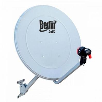 Antena de alto ganho para captação de sinais de TV por assinatura via satélite (Banda KU). Projetada e otimizada para maior rendimento, com todos os L