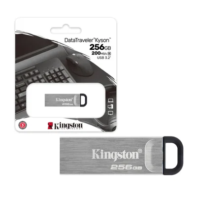 Pen Drive 256gb Usb 3.2 Datatraveler Kyson Metal 200mbs Leit Dtkn/256gb Kingston