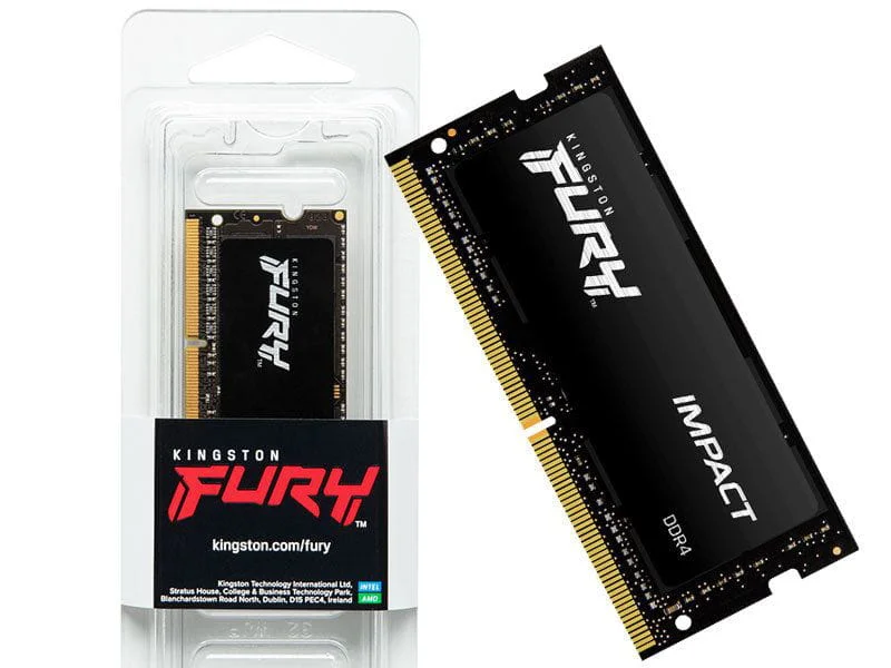 Memória Kingston Fury Impact SODIMM, 16GB, 2666MHz, DDR4, CL16, Para Notebook - KF426S16IB/16
