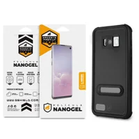 Kit Capa Á Prova D´água E Película Nano Gel Dupla Para Galaxy S8 Plus - Gshield