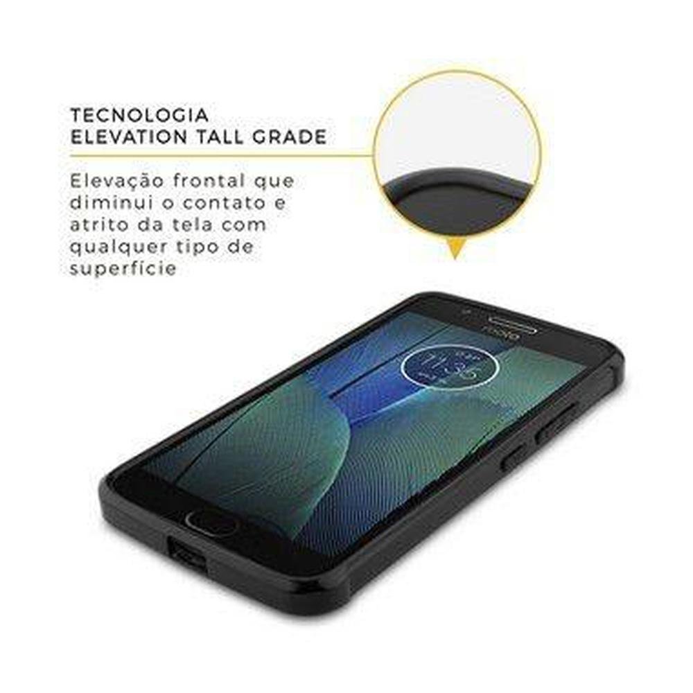 Imagem 4 de 4 do produto Kit Capa Ultra Slim Air Preta E Película De Vidro Dupla Para Motorola Moto G5 Plus - Gorila Shield