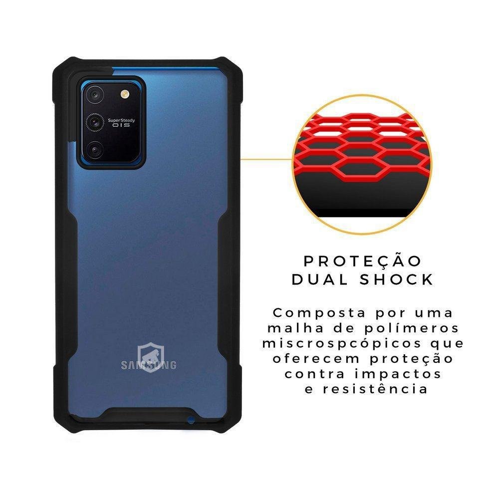 Imagem 2 de 5 do produto Capa Dual Shock X Preta Para Samsung Galaxy A91 - Gshield