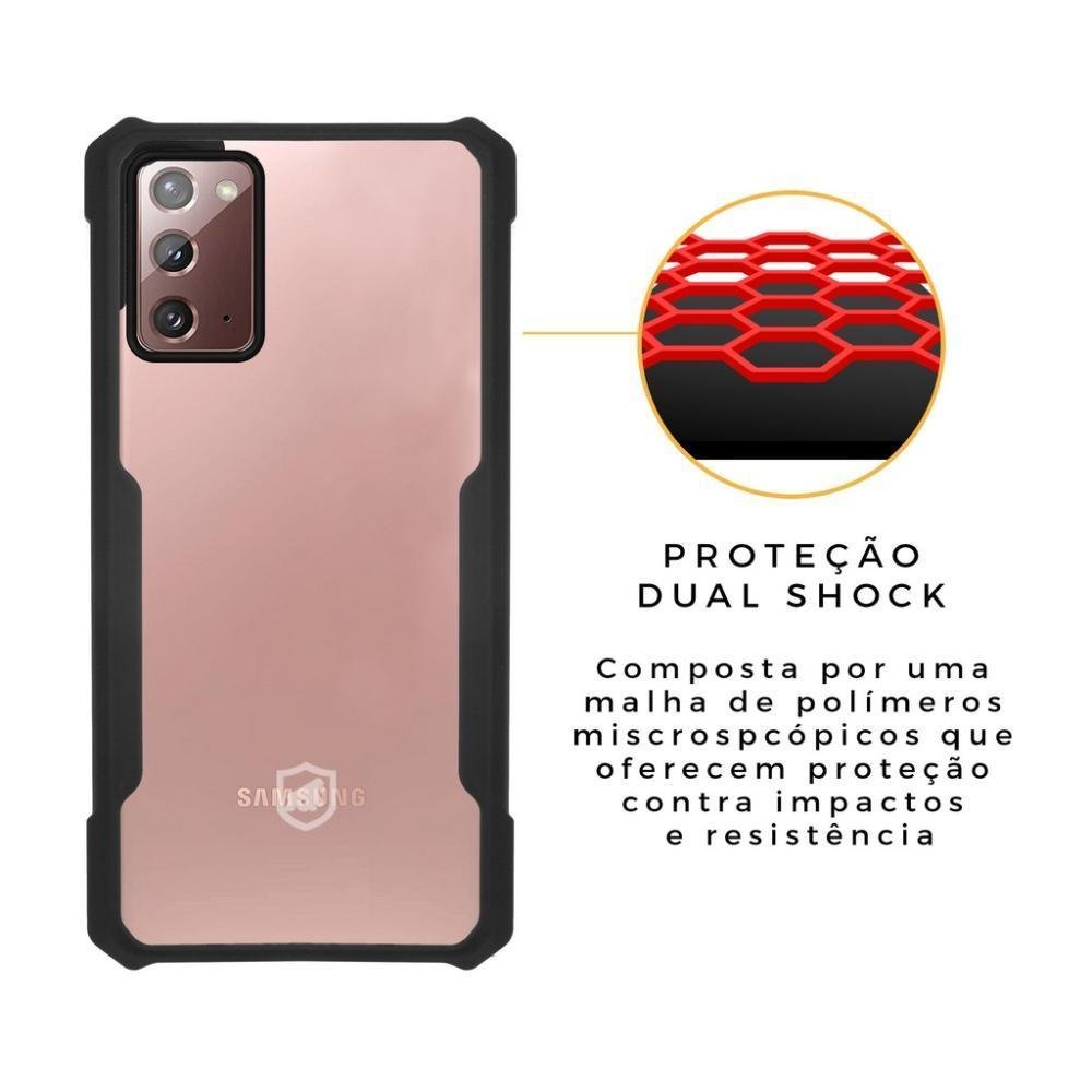 Capa Gshield Dual Shock X Preta Para Samsung Galaxy Note 20