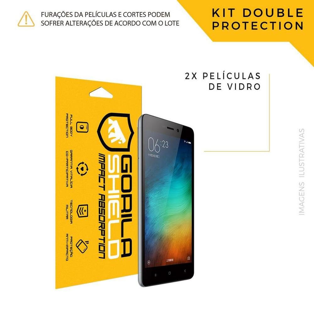 Película De Vidro Dupla Para Xiaomi Redmi 3 Note - Gorila Shield Película De Vidro Dupla Para Xiaomi Redmi 3 Note - Gorila Shield