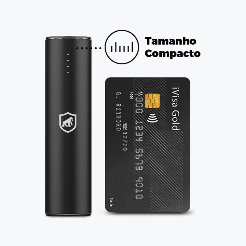 Imagem 2 de 4 do produto Carregador Portátil Power Bank Gorila Shield, 5000Mah, 2  Portas (1XUSB, 1XMicro USB), Turbo Fit, Preta