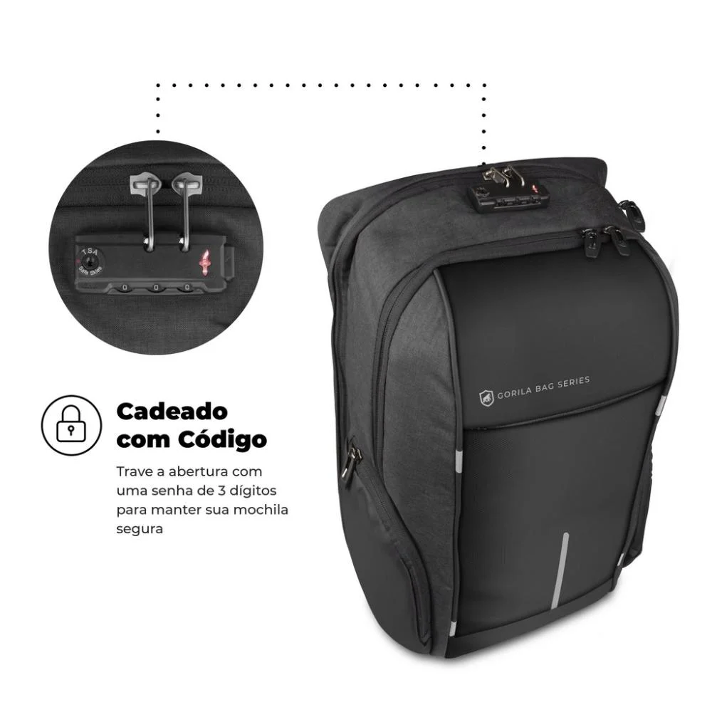 Mochila Gorila Shield Locker KaBuM