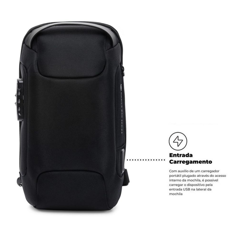 Imagem 5 de 5 do produto Mochila Transversal De Ombro Locker - Com Antifurto - Gshield