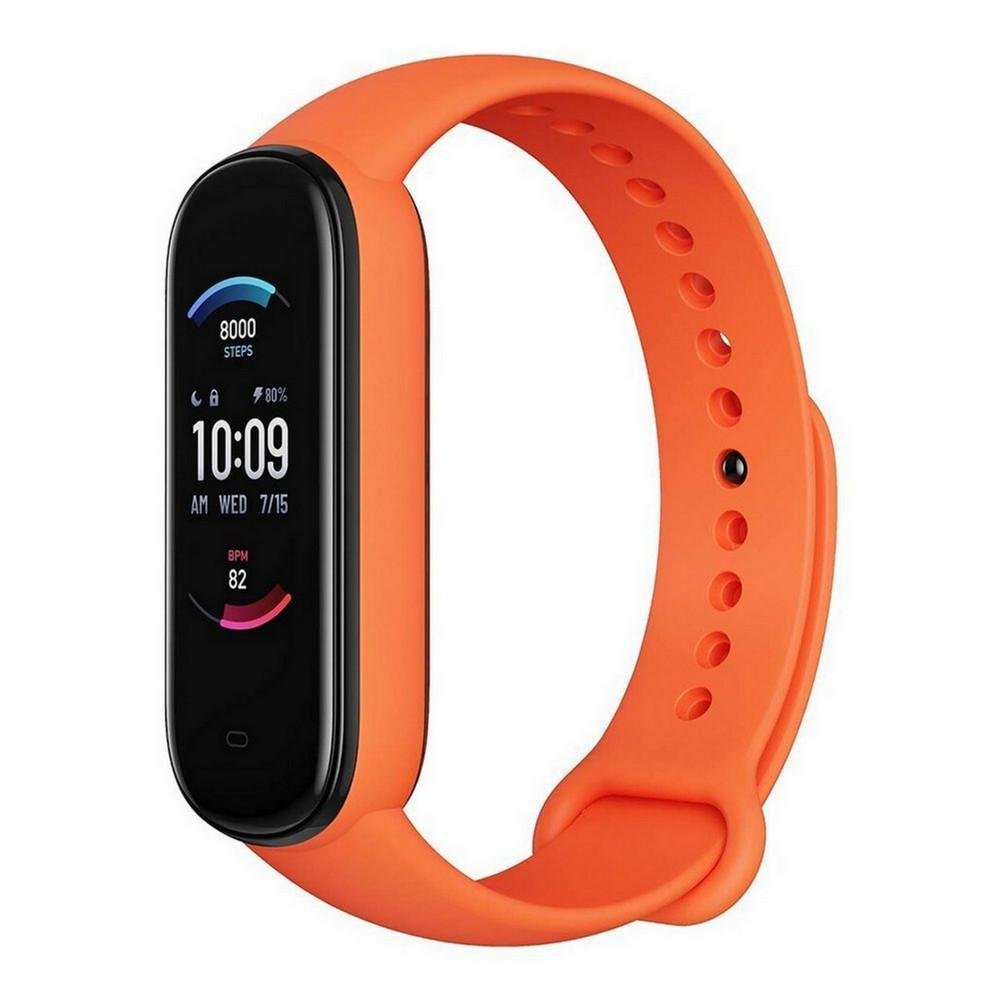 pulseira mi band 5 laranja