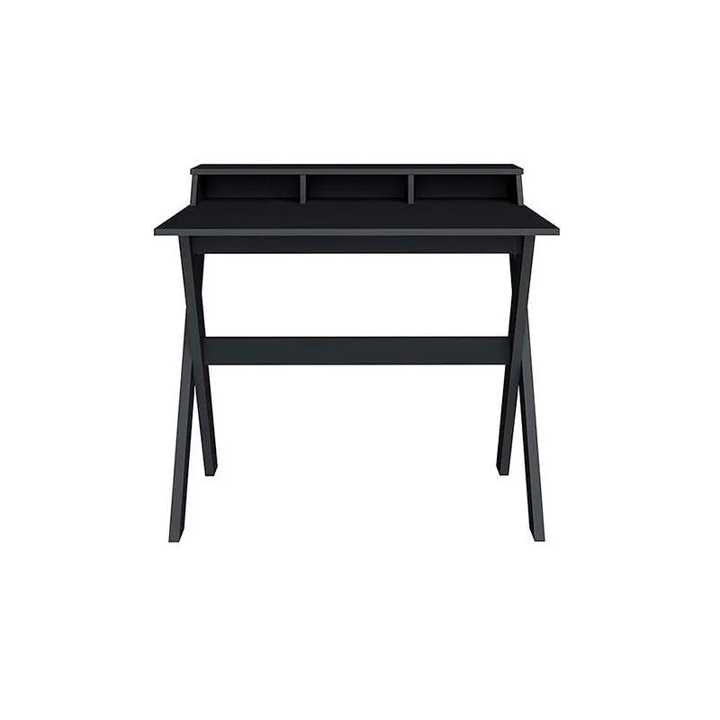 Imagem 3 de 5 do produto Escrivaninha Com 3 Nichos Italia - Artany - Preto
