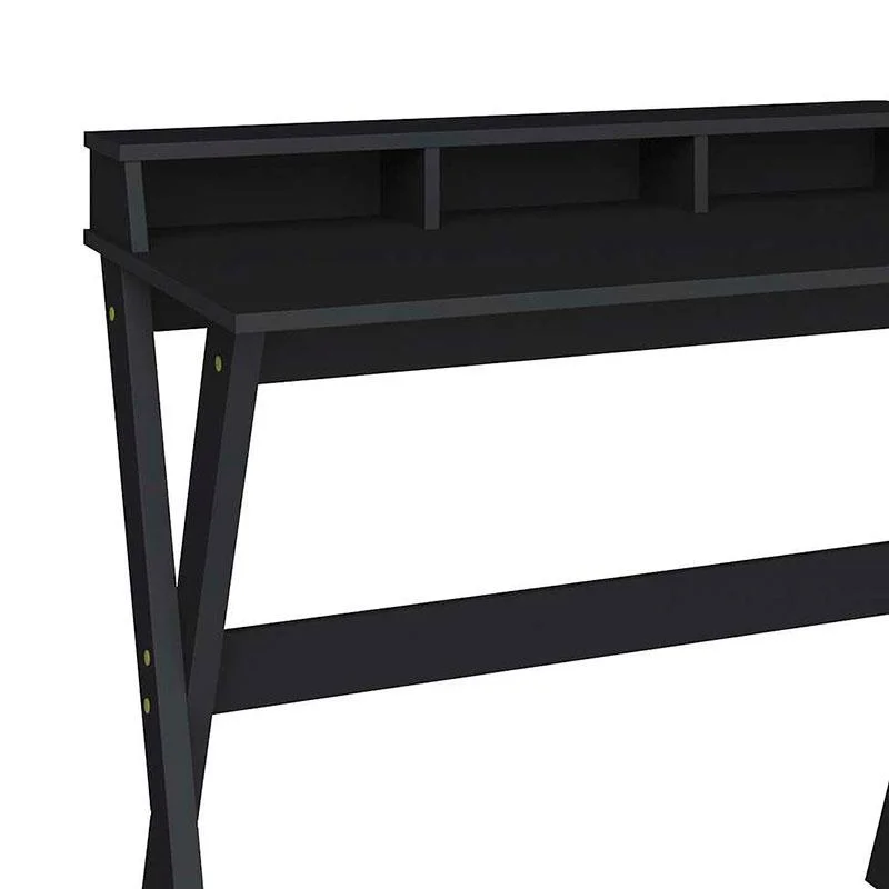 Imagem 5 de 5 do produto Escrivaninha Com 3 Nichos Italia - Artany - Preto