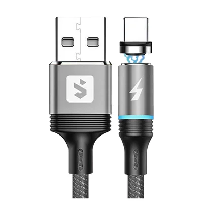 Cabo Magnético Usb Tipo-c Sumexr Sx-b16c 2.4a 1m Cinza