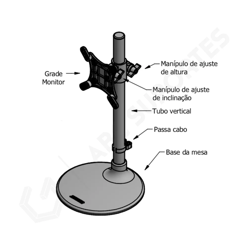 Imagem 2 de 5 do produto Suporte De Mesa Para Monitor 10 A 26 " Avatron