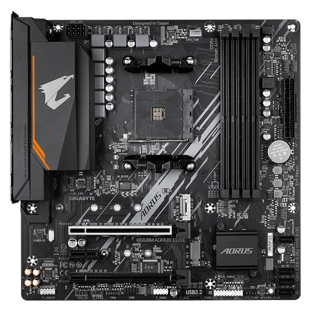 Imagem 3 de 5 do produto Placa-Mãe Gigabyte B550M Aorus Elite, AMD AM4, Micro ATX, DDR4