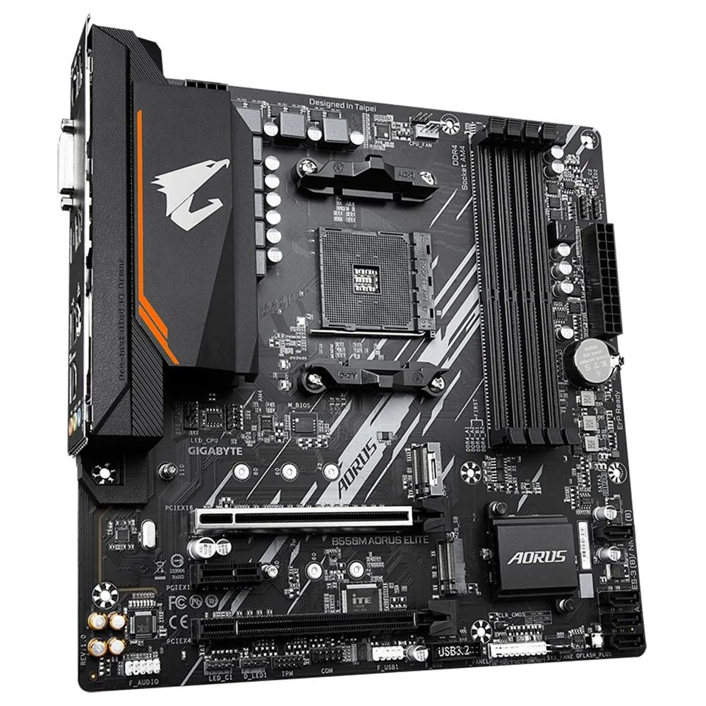 Imagem 4 de 5 do produto Placa-Mãe Gigabyte B550M Aorus Elite, AMD AM4, Micro ATX, DDR4