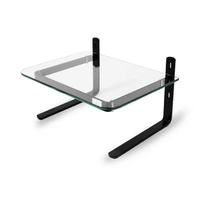 Suporte Para Monitor Reliza Office, Base De Vidro, Preto
