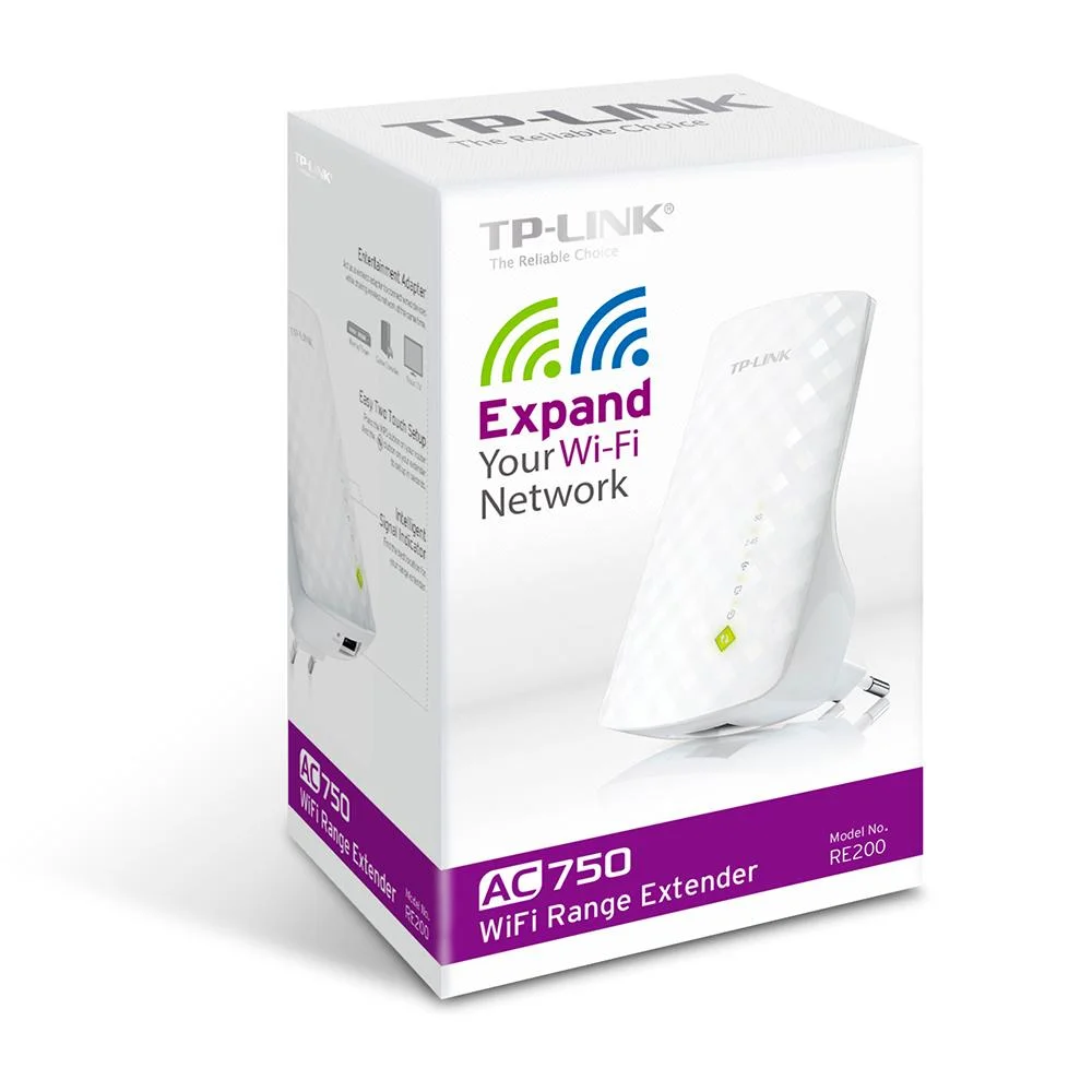 Imagem 3 de 5 do produto Repetidor Tp-link Wireless Ac Re200 750mbps Dual Band Combotao Wps - Tpl0493