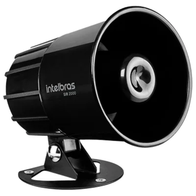 Sirene Para Alarme - 9 A 15 Vdc - Magnética - 115db - Preta - Intelbras Sir 2000