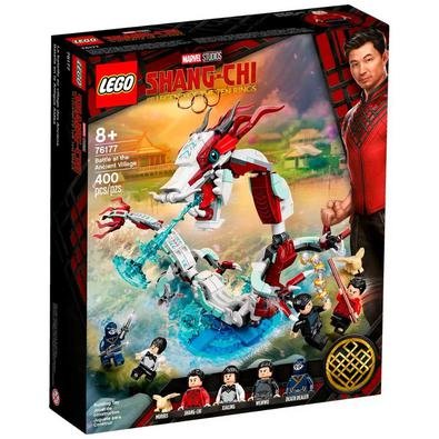 Coloque aventuras épicas nas mãos de uma criança com LEGO® Marvel Shang-Chi Batalha na Vila Antiga (76177) que inclui um espetacular dragão e 4 person