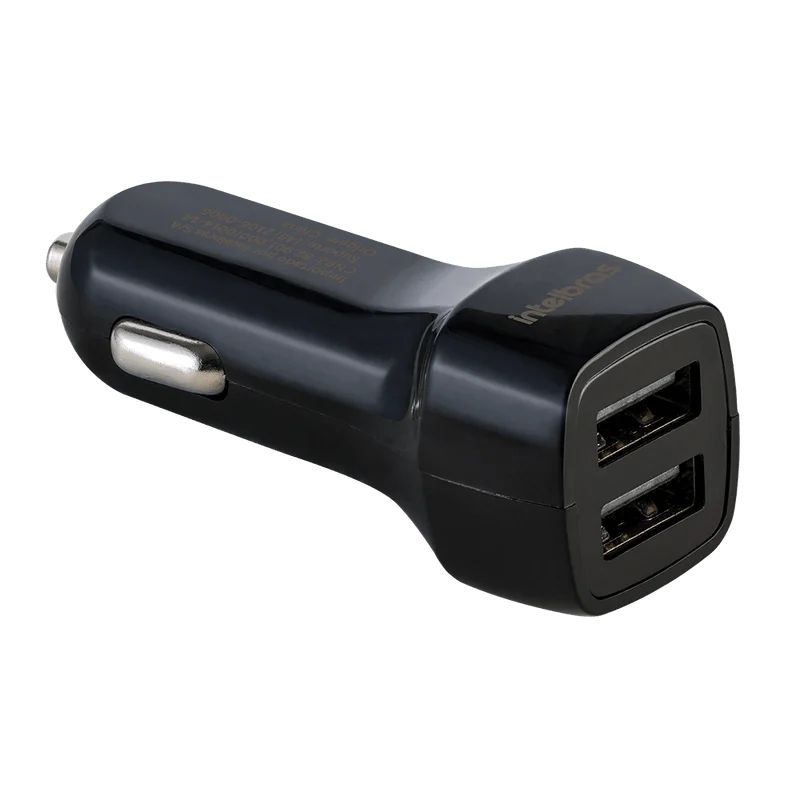 Carregador Veicular Usb - Com 2 Portas Usb - 2.4a - Universal - Intelbras Ecv2 Fast