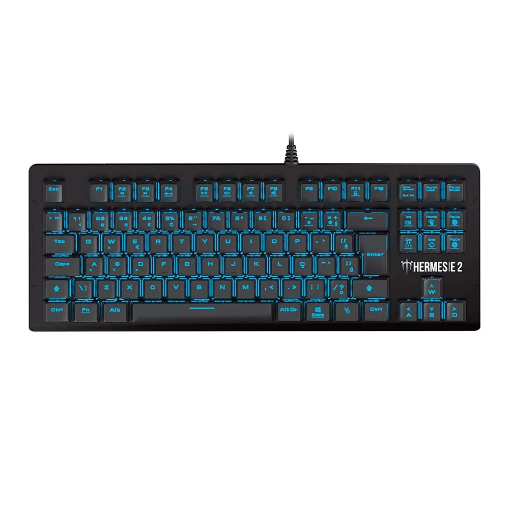 Teclado Mecânico Gamer Gamdias Hermes E2, Switch Vermelho, Led Azul Teclado Mecânico Gamer Gamdias Hermes E2, Switch Vermelho, Led Azul