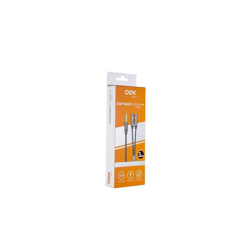 Imagem 2 de 5 do produto Adaptador De Áudio Oex P3/p2 Ce401