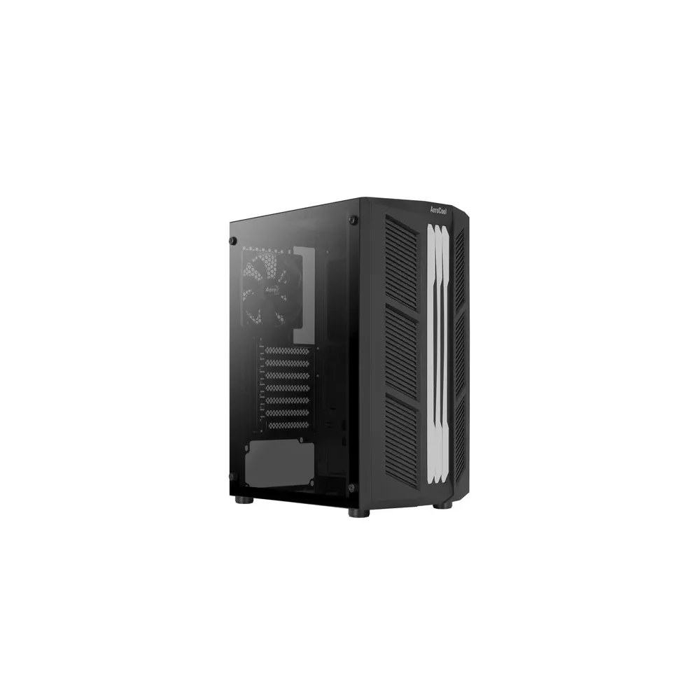Imagem 2 de 5 do produto Gabinete Gamer Aerocool, Mid Tower Prime, RGB, Lateral de Vidro, Preto - 72999