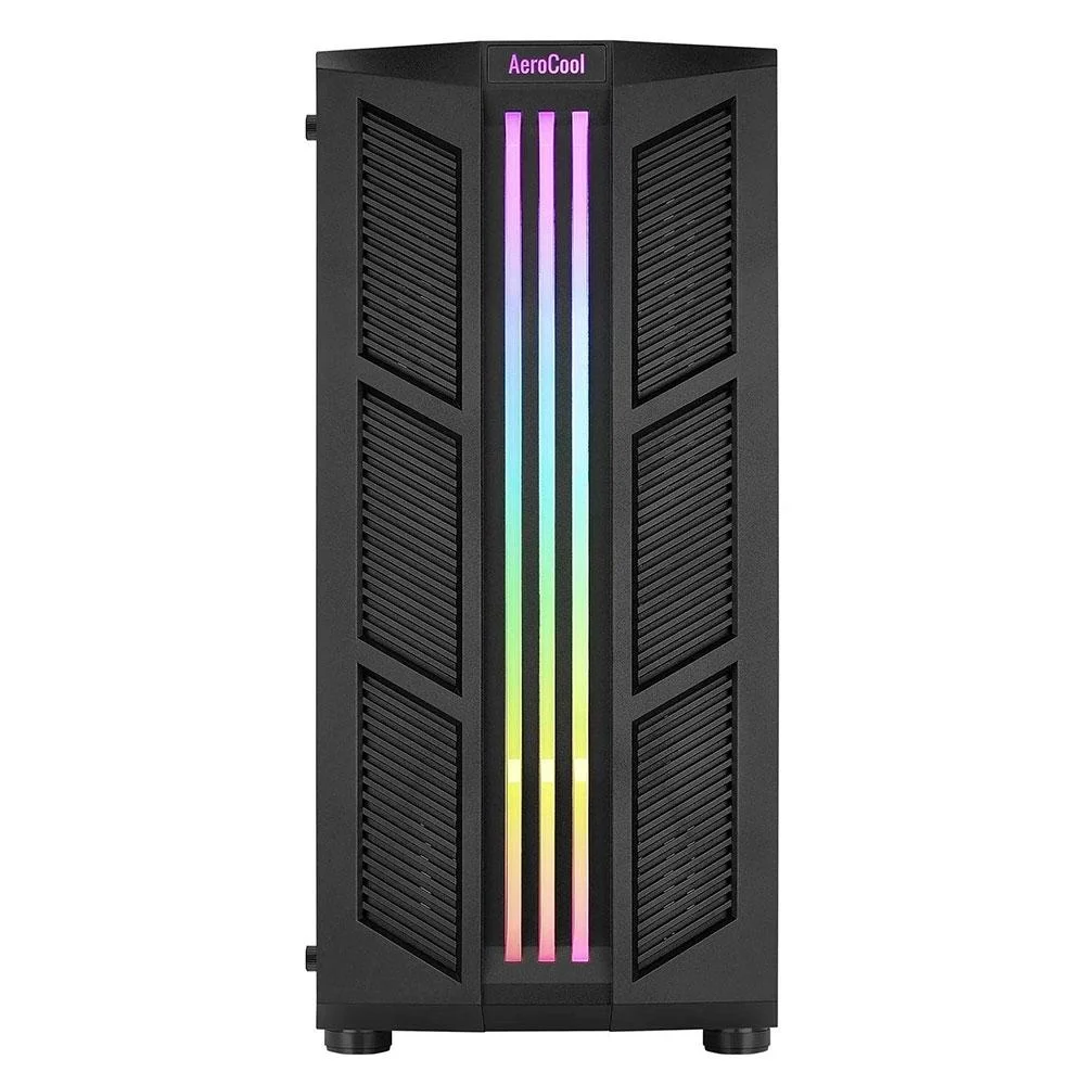 Imagem 3 de 5 do produto Gabinete Gamer Aerocool, Mid Tower Prime, RGB, Lateral de Vidro, Preto - 72999