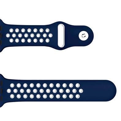 Pulseira Para Apple Watch 42/44mm Sport Silicone Azul Goldentec