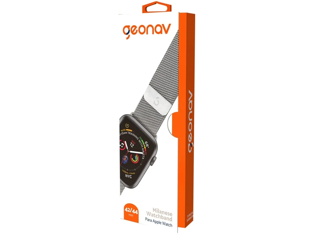 Imagem 2 de 4 do produto Pulseira Para Apple Watch Milanese 42/44mm Wbm44si Geonav - Prata