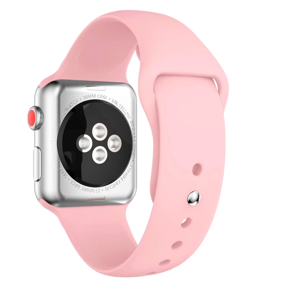 Imagem 2 de 4 do produto Pulseira Goldentec Para Apple Watch 42/44mm Silicone Rosa