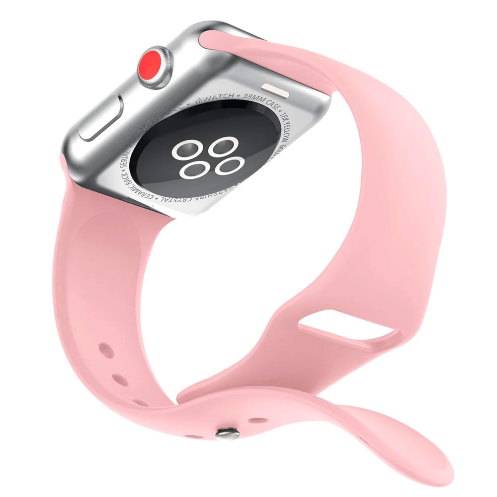 Imagem 4 de 4 do produto Pulseira Goldentec Para Apple Watch 42/44mm Silicone Rosa