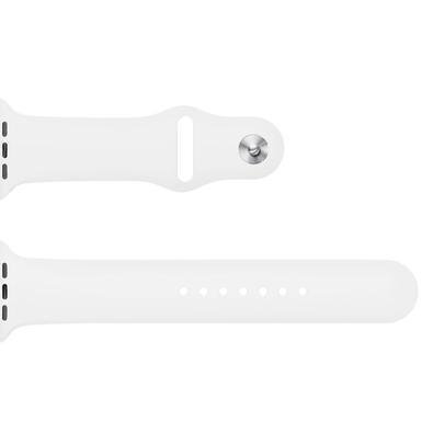 Pulseira Para Apple Watch Silicone 42/44mm Branca Goldentec