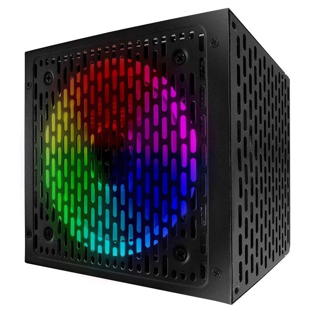 Imagem 2 de 5 do produto Fonte BRX 750W Rainbow RGB, ATX, 80 Plus Bronze, PFC Ativo