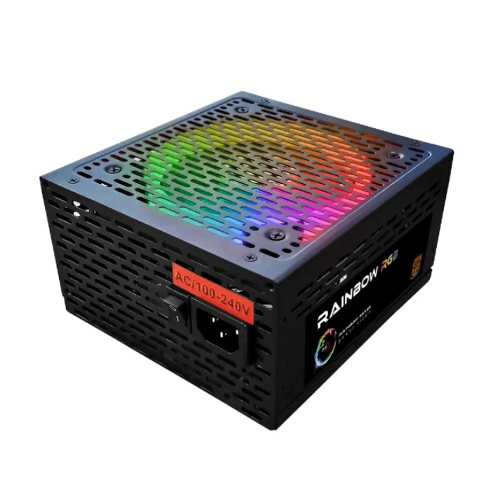 Imagem 5 de 5 do produto Fonte BRX 750W Rainbow RGB, ATX, 80 Plus Bronze, PFC Ativo