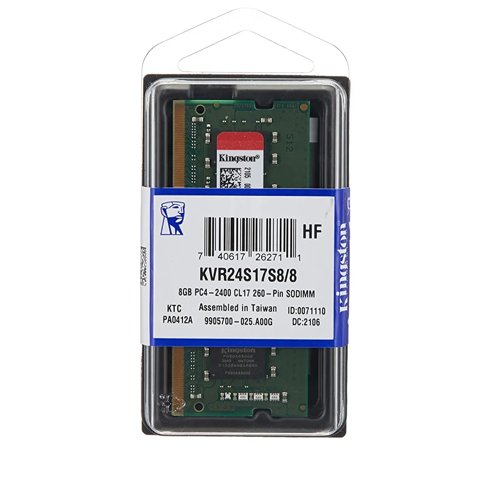 Memória RAM para Notebook Kingston, 8GB, 2666MHz, DDR4 - KVR26S19S8/8
