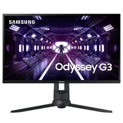 Monitor Gamer Samsung Odyssey G3 24Pol, Full HD, 144 Hz, 1MS, HDMI, Display Port, VGA, Freesync Premium, Regulagem De Altura - LF24G35TFWLXZD