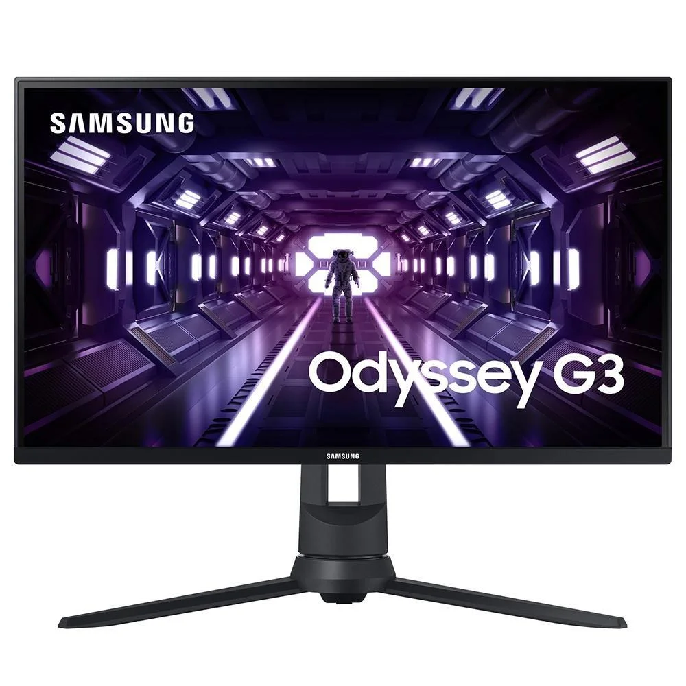 Monitor Gamer Samsung Odyssey G3 24Pol, Full HD, 144 Hz, 1MS, HDMI, Display Port, VGA, Freesync Premium, Regulagem De Altura - LF24G35TFWLXZD