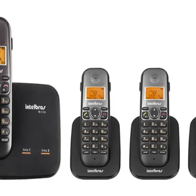 Kit Telefone 2 Linhas Ts 5150 + 3 Ramais Ts 5121 Intelbras
