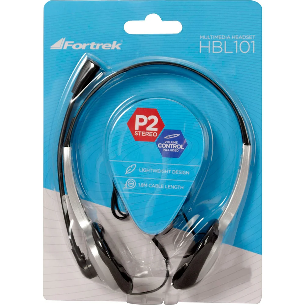 Imagem 5 de 5 do produto Headset Fortrek Multimídia, HBL-101, Preto E Prata - 62887