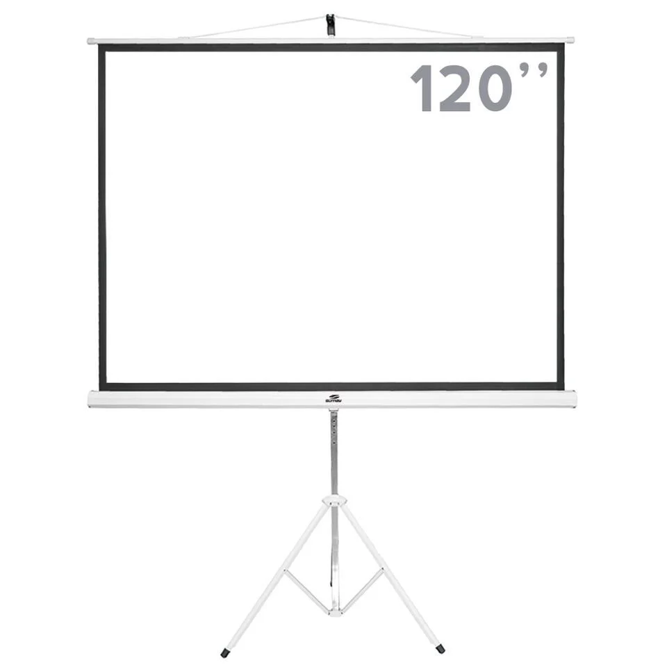 Imagem 3 de 4 do produto Tela De Projeção Sumay Com Tripé 120' Ttvs120 4:3 Branco Fosco 1.0