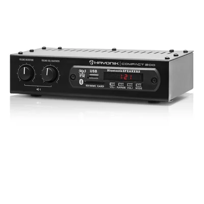 Amplificador Hayonik Compact 200, Bluetooth, USB, 20W