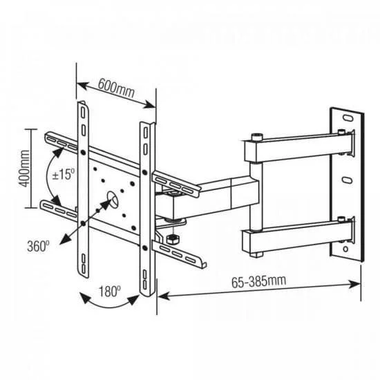 Imagem 3 de 5 do produto Suporte De Tv Lcd Led Tri-articulado 32 A 70´´ Até 50 Kg - Ar-e20mb