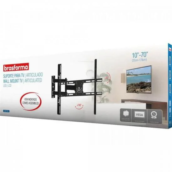 Imagem 5 de 5 do produto Suporte De Tv Lcd Led Tri-articulado 32 A 70´´ Até 50 Kg - Ar-e20mb