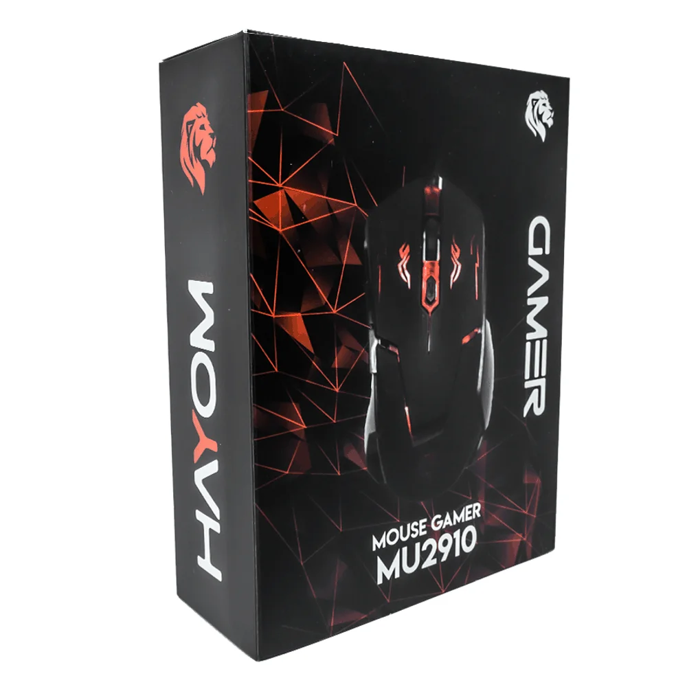 Imagem 2 de 5 do produto Mouse Hayom, Usb, Gamer, Pret/verm - Mu2910