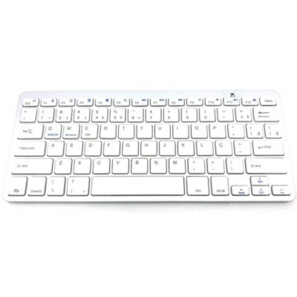 Imagem 2 de 4 do produto Teclado Bluetooth Prata, Mini, 10m, Pilha, Smart Tv - Ltk-710