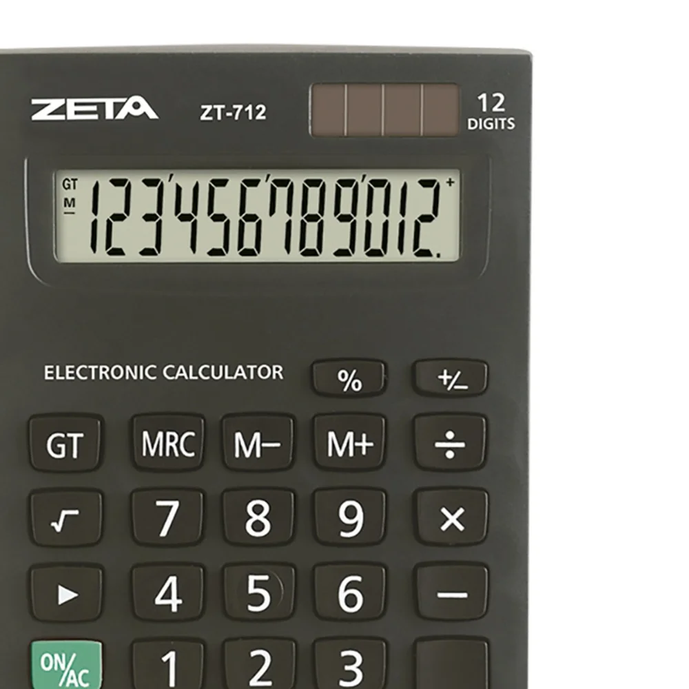 Imagem 4 de 5 do produto Calculadora De Mesa Zeta Zt712 12 Digitos Preto