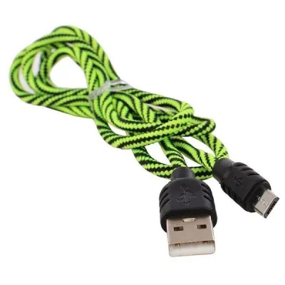 Cabo Smartphone Inova Micro Usb 1 Metro Cordinha V8 Celular Verde/pret.