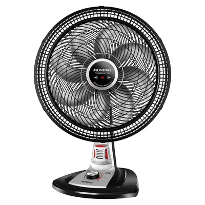 Ventilador De Mesa Mondial, 40cm, 8 Pás, 140W, 220v, Preto e Prata - VTX-40-8P-RP