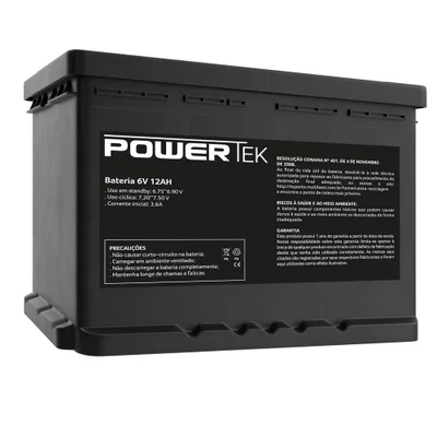 Linha De Baterias Powertek 6v 12ah - En005