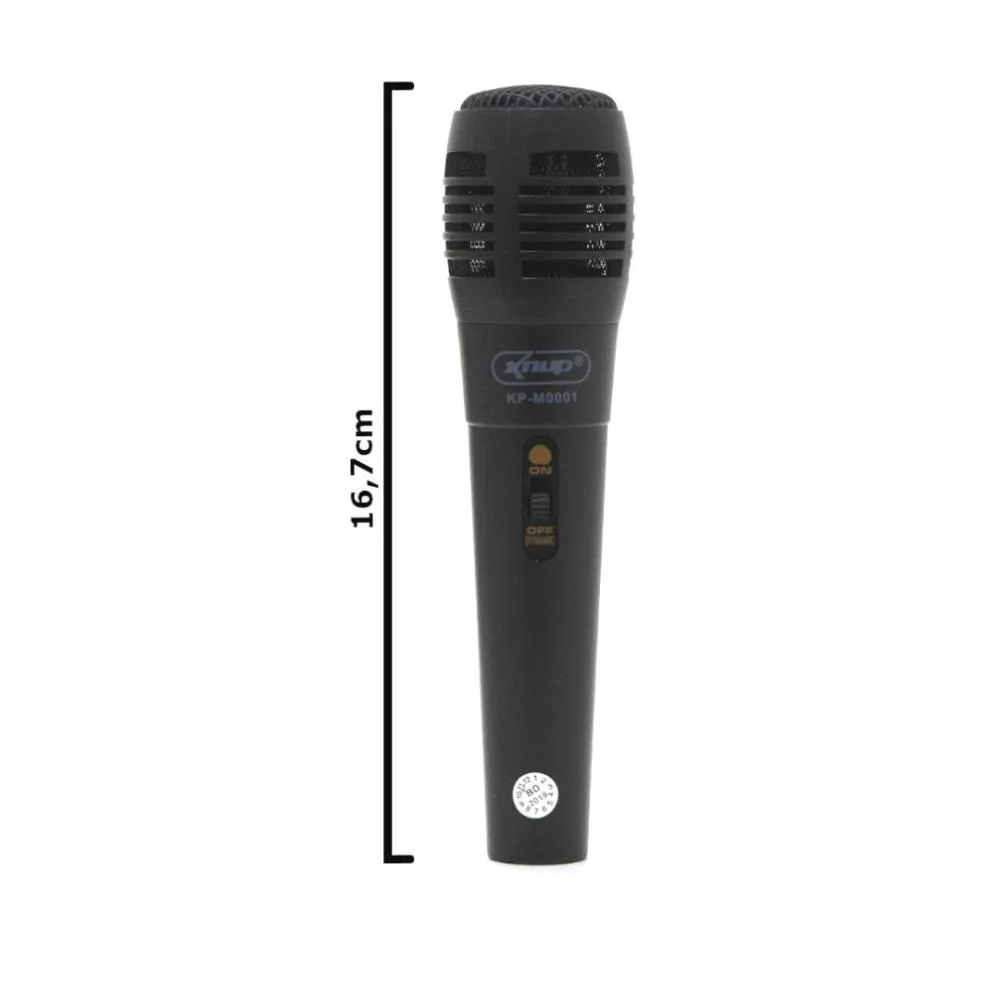Imagem 2 de 5 do produto Microfone Dinâmico De Mão Karaokê Hi-fi Kp-m0001